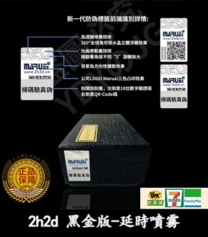 Alternative view of 2H2D 黑金版持久液 防早洩延時噴霧 15ML 強效持久